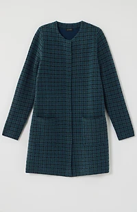 wearever plaid snap-front cardi