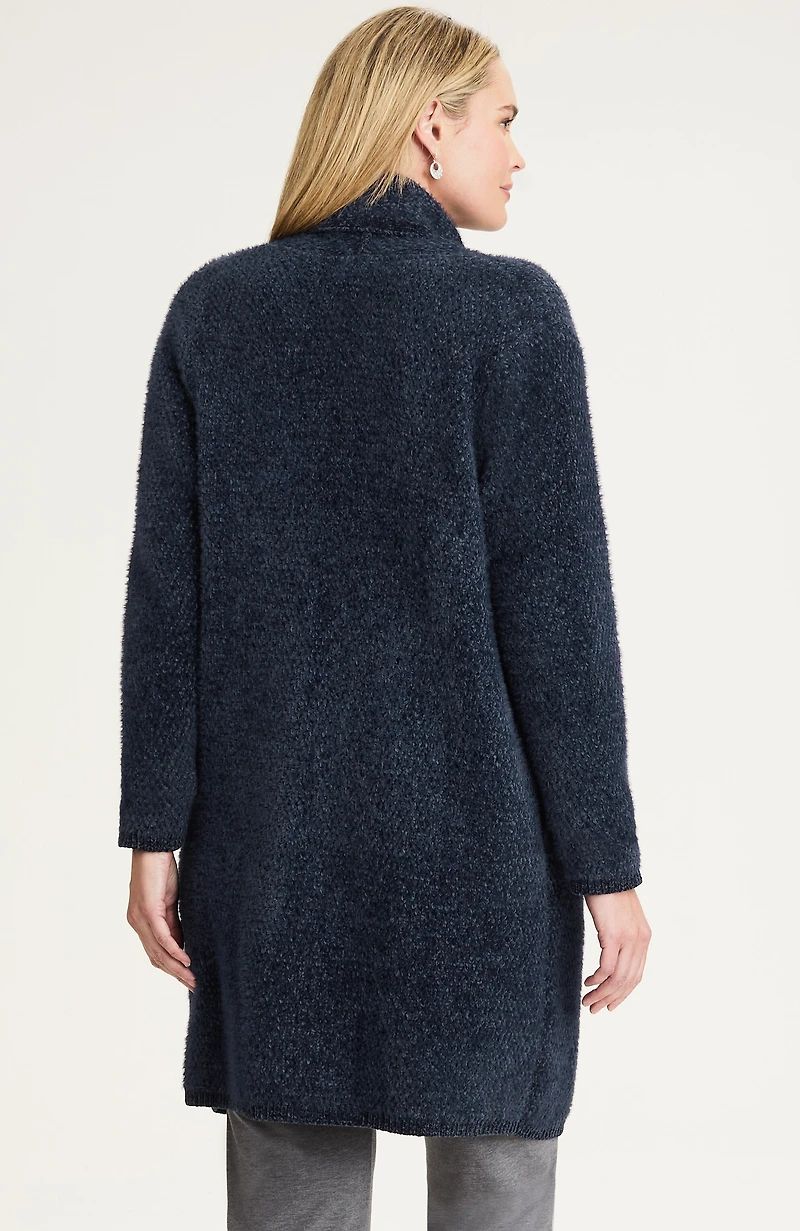 pure jill luxe-chenille open-front cardi