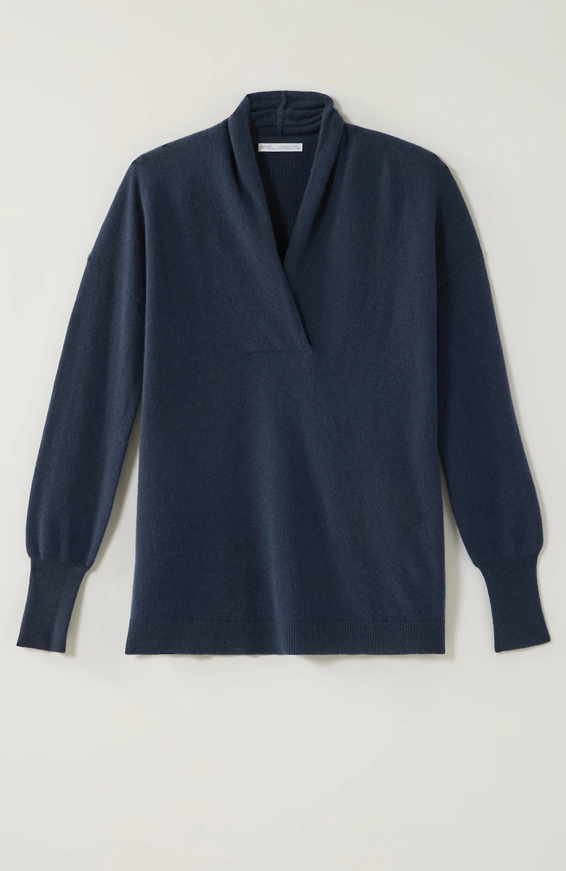 pure jill recycled-cashmere pullover v-neck sweater