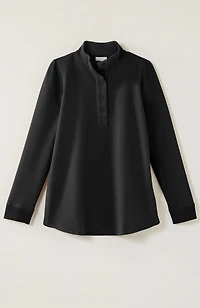 fit fleece snap-front tunic