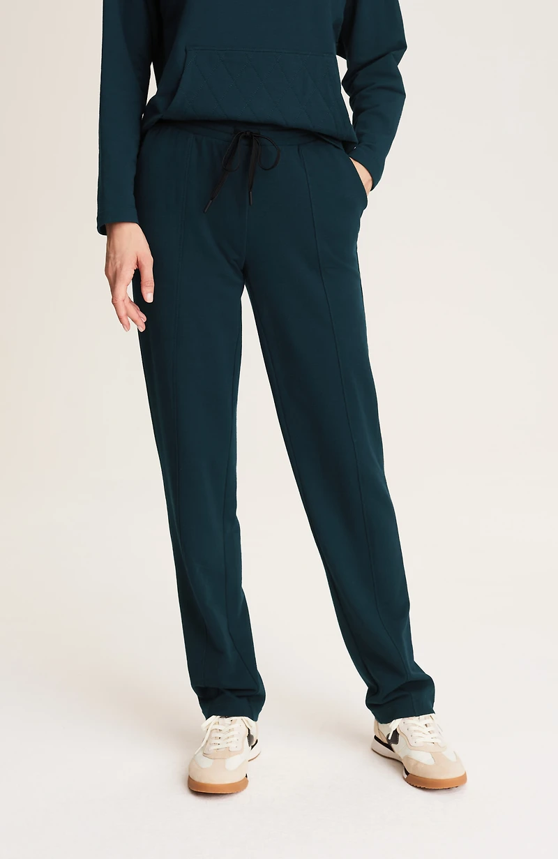 fit fleece straight-leg pants
