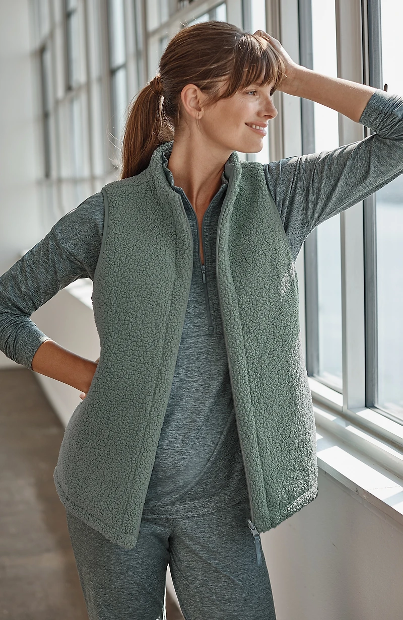 fit reversible sherpa vest