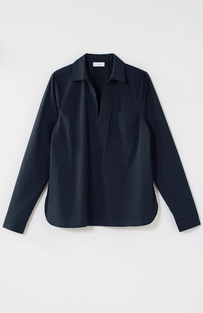 cotton-stretch trapunto-stitched popover