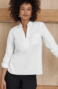 cotton-stretch trapunto-stitched popover