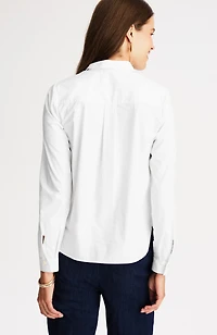 cotton-stretch trapunto-stitched popover