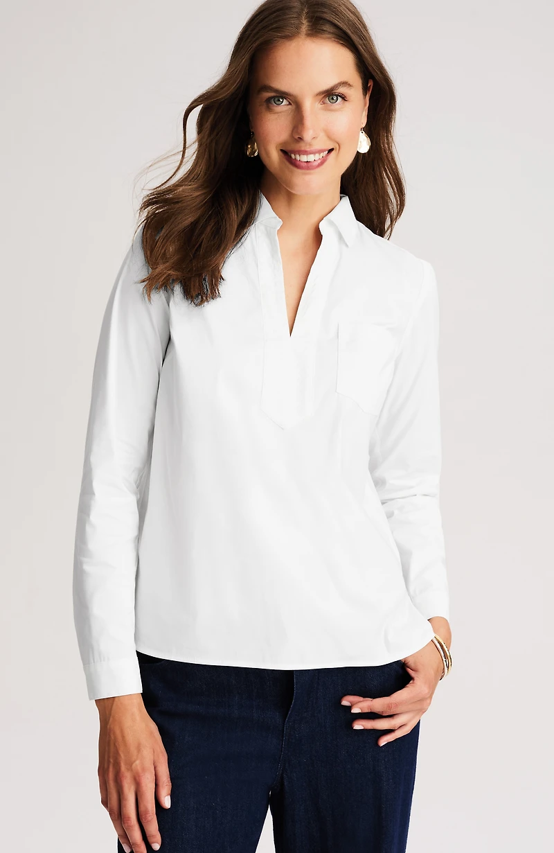 cotton-stretch trapunto-stitched popover