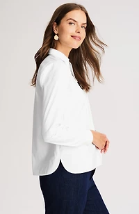 cotton-stretch trapunto-stitched popover