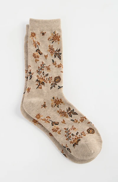 winding vines crew socks