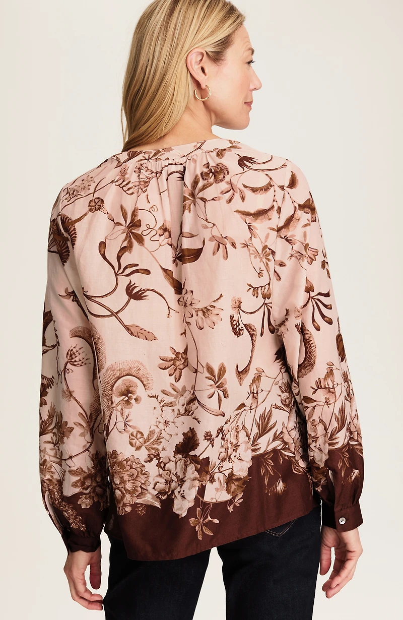 placed-print cotton top