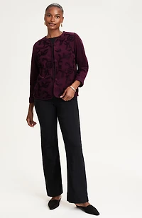 pure jill embroidered-corduroy jacket