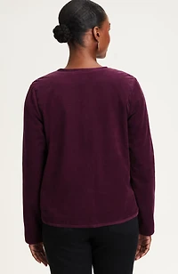 pure jill embroidered-corduroy jacket