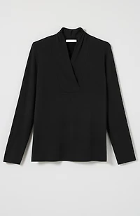pure jill tranquility draped-neck top