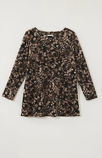 pure jill printed velour tunic