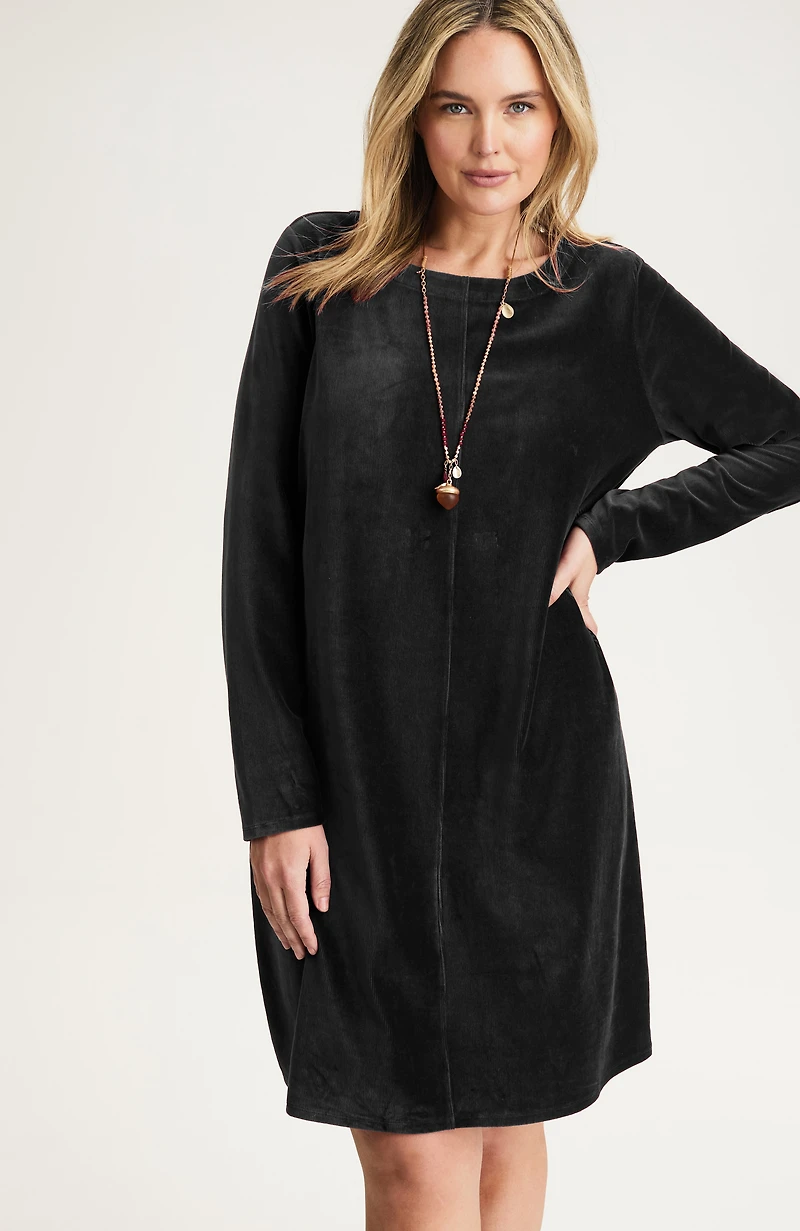 pure jill corded velour dress