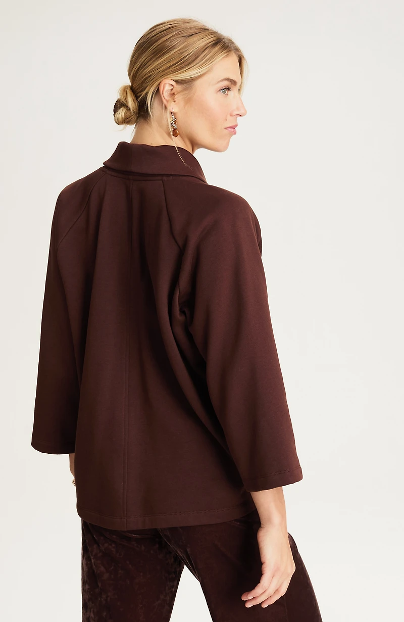 pure jill shawl-collar top