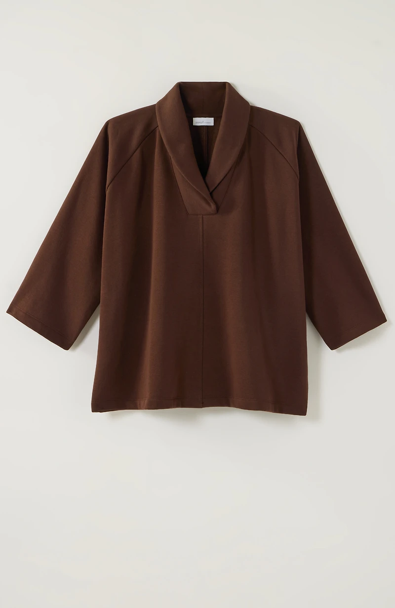 pure jill shawl-collar top