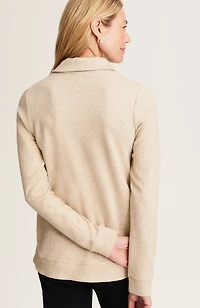 pure jill diagonal-knit top