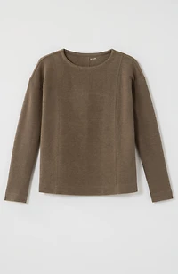 pure jill textured-knit top