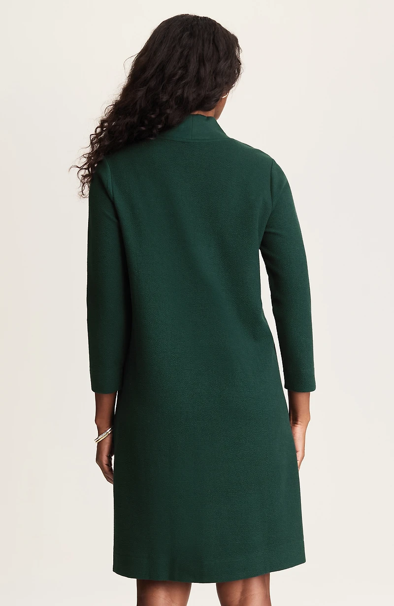 pure jill diagonal-knit dress