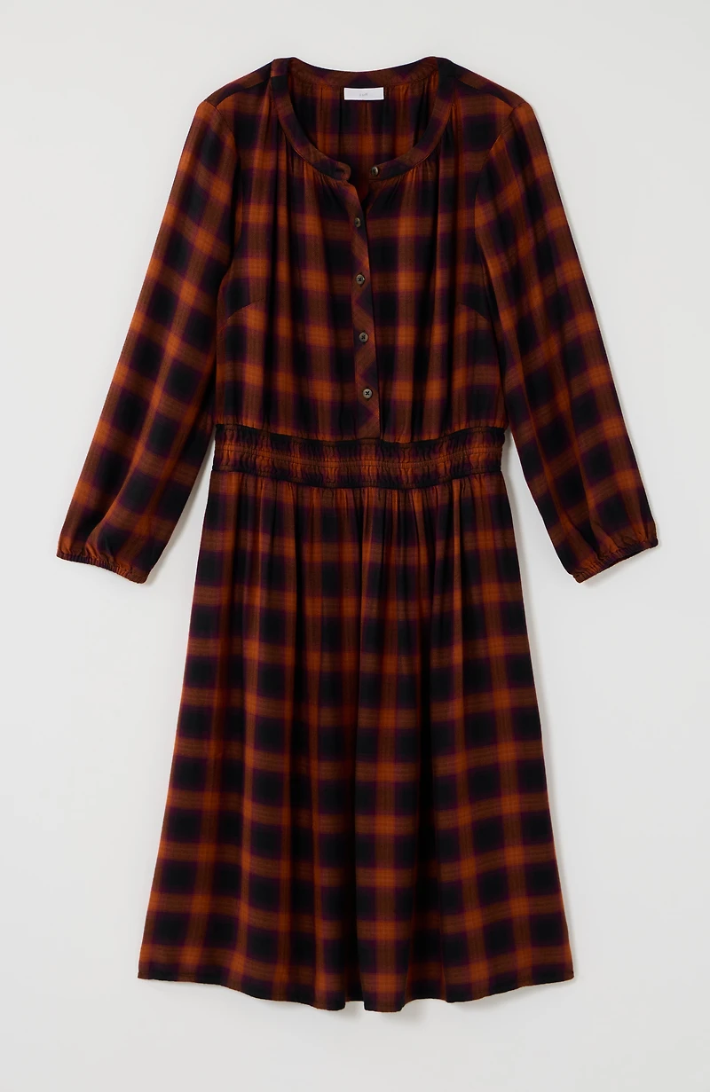 plaid a-line dress