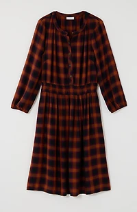 plaid a-line dress