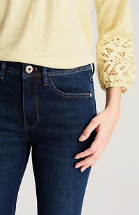 high-rise flare ankle jeans