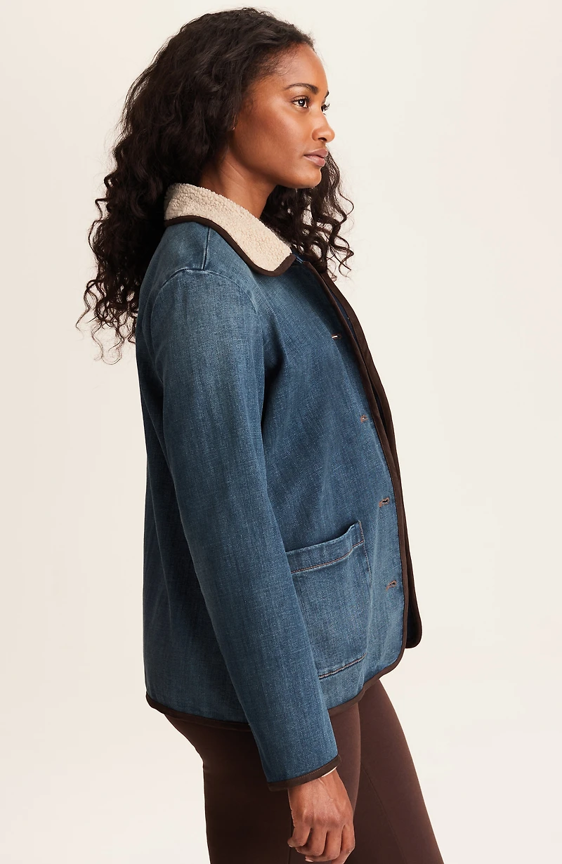 pure jill denim barn jacket