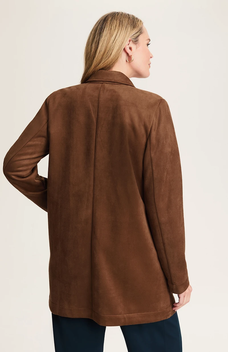 wearever faux-suede duster