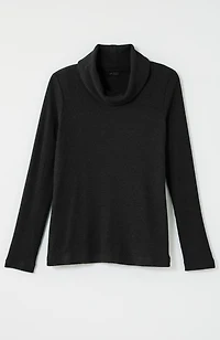 wearever waffle-textured cowl-neck top