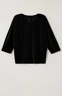 wearever crushed-velvet wedge top