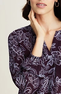 wearever shirred shirttail blouse