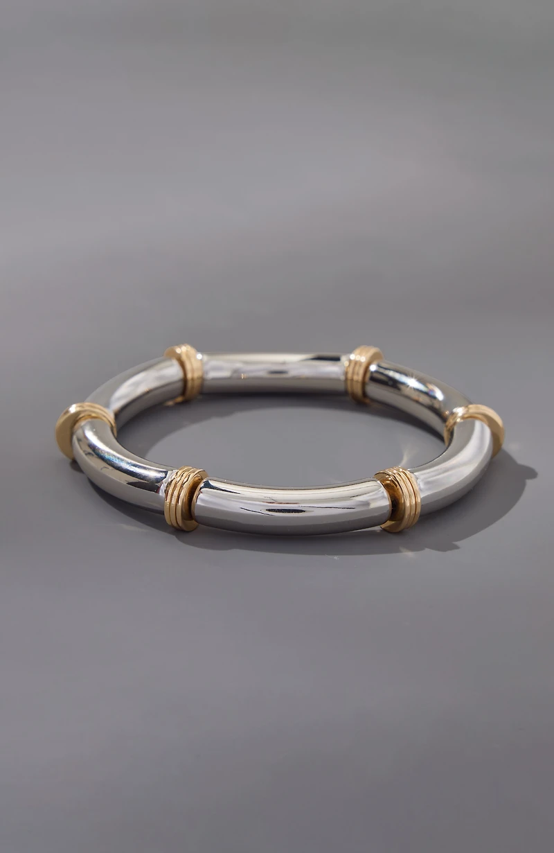 mixed-metal stretch bracelet