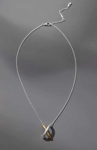 modern elements crisscross necklace