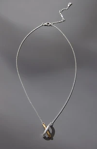 modern elements crisscross necklace