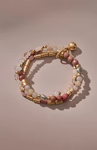 mixed-beads stretch bracelet