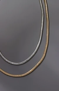 modern elements snake chain necklace