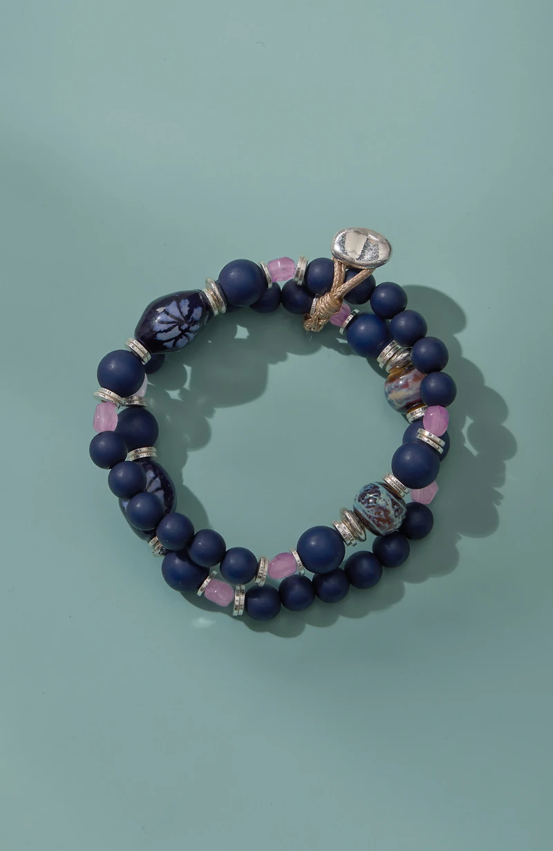 ceramic beaded bracelet