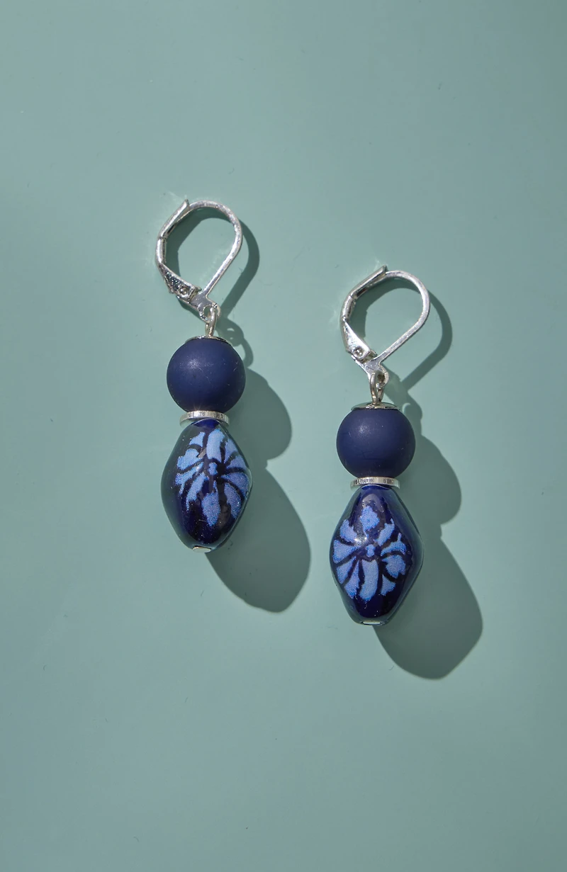 ceramic beaded earrings