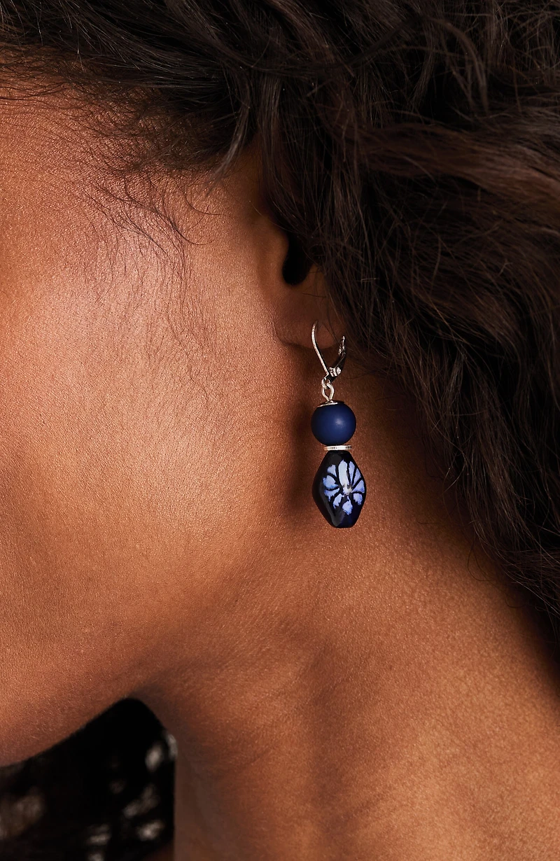 ceramic beaded earrings
