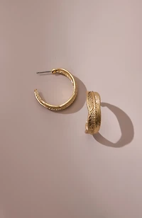 fall foliage hoop earrings