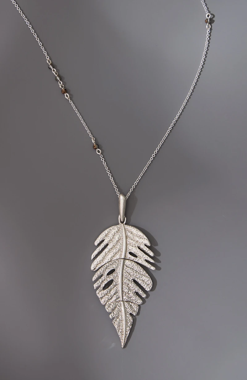 fall foliage pendant necklace