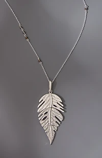 fall foliage pendant necklace