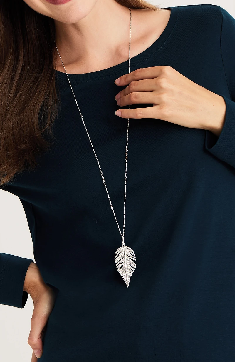 fall foliage pendant necklace
