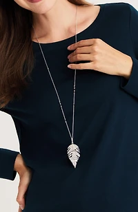 fall foliage pendant necklace