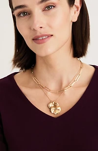 short layered necklace