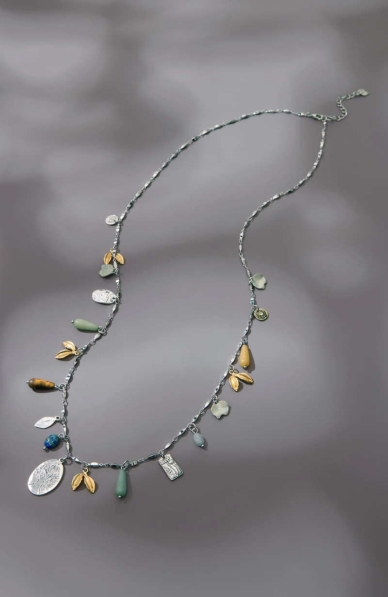 mixed-charms station necklace