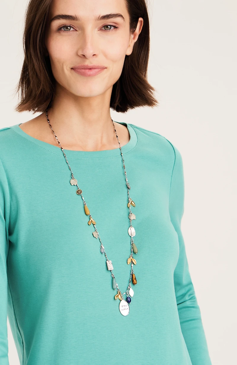 mixed-charms station necklace
