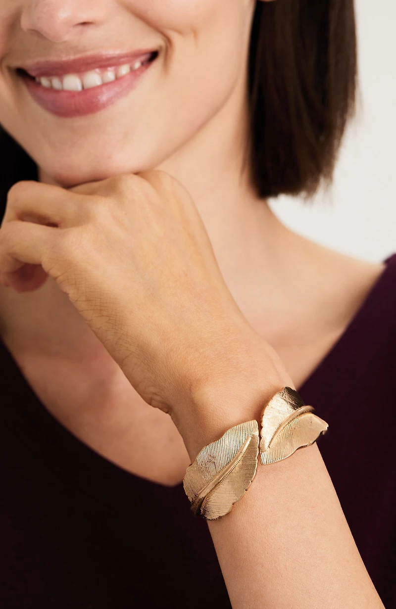 fall foliage hinge bracelet