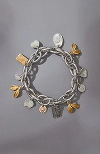 mixed-charms stretch bracelet