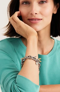 mixed-charms stretch bracelet